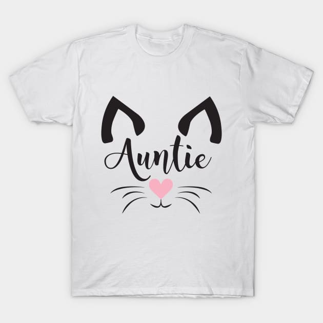 Cute Cat Auntie T-Shirt by FuseTheory1